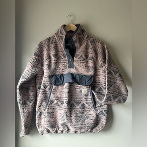 Carhartt Black and Tan Fleece Pullover